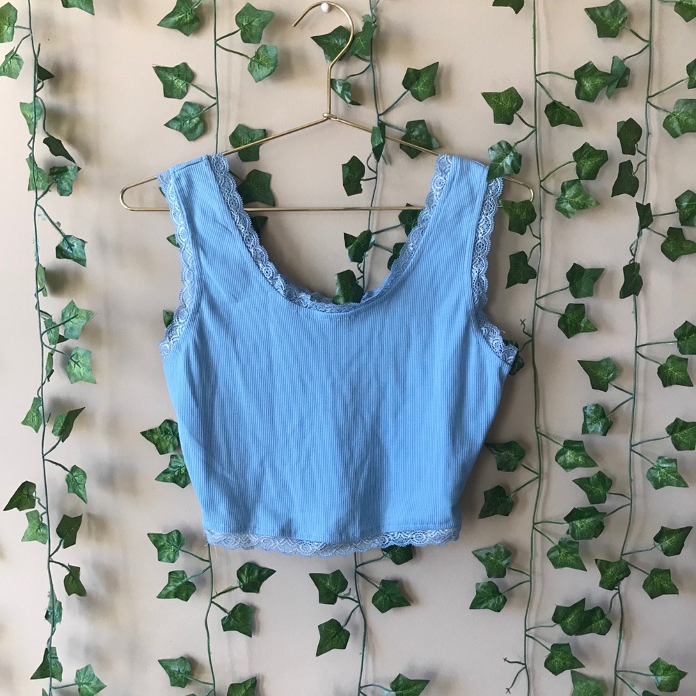 Lace trim top
